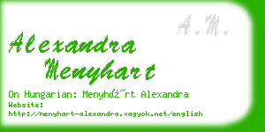 alexandra menyhart business card